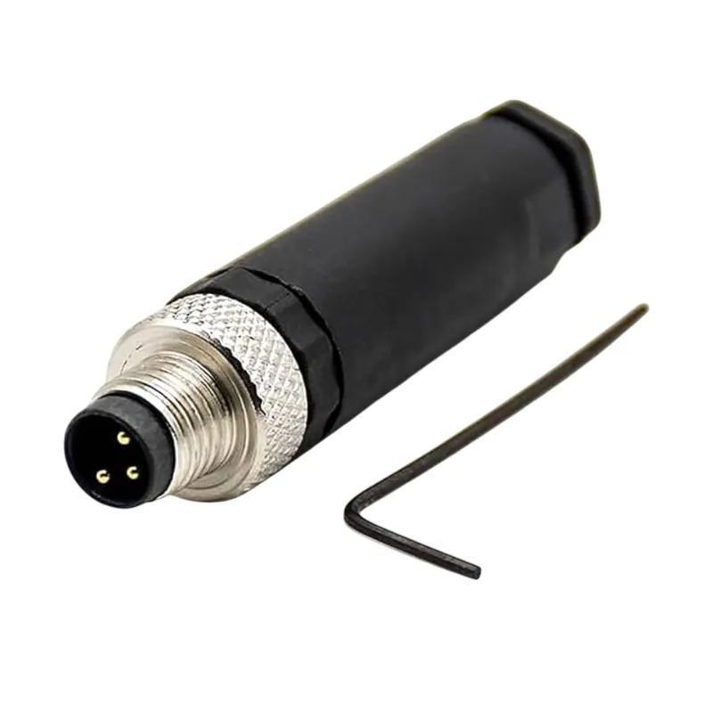 M8 connector, field-attachable